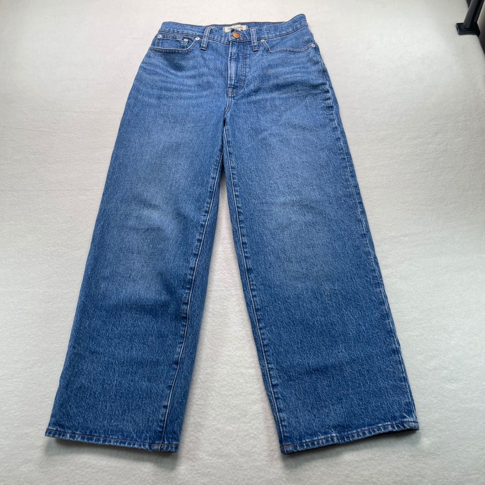 Madewell Perfect Vintage Wide-Leg Crop Jean Women 27 Blue High Rise Denim
